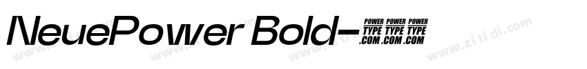 NeuePower Bold字体转换